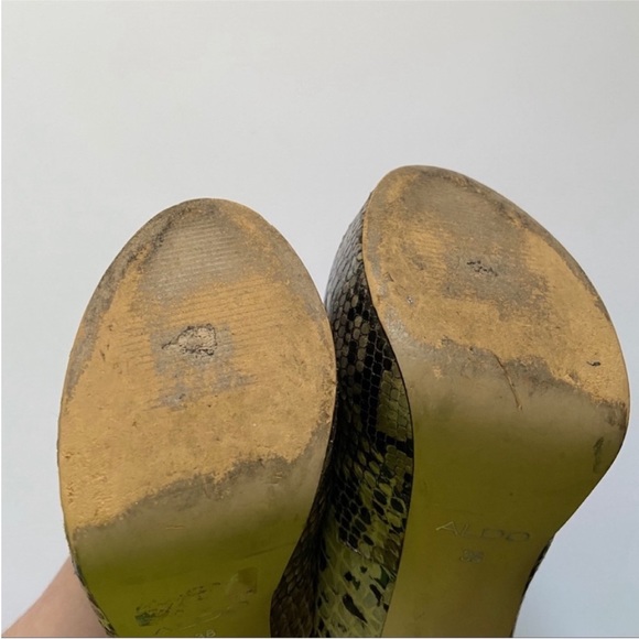 Aldo Hayth heels cream gray stiletto animal print snakeskin - Picture 8 of 8